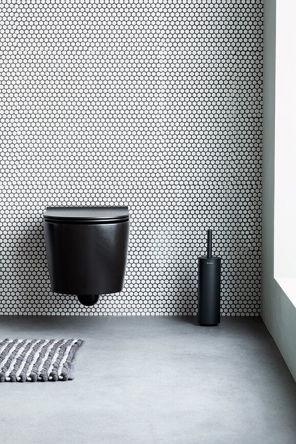 Escobilla de WC MindSet, gris oscuro, diseño sencillo