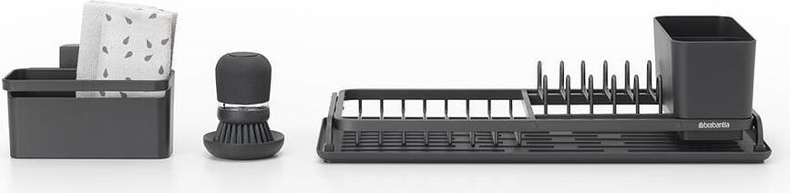 Escurridor de Platos Brabantia, con 3 accesorios, Set de 4 piezas