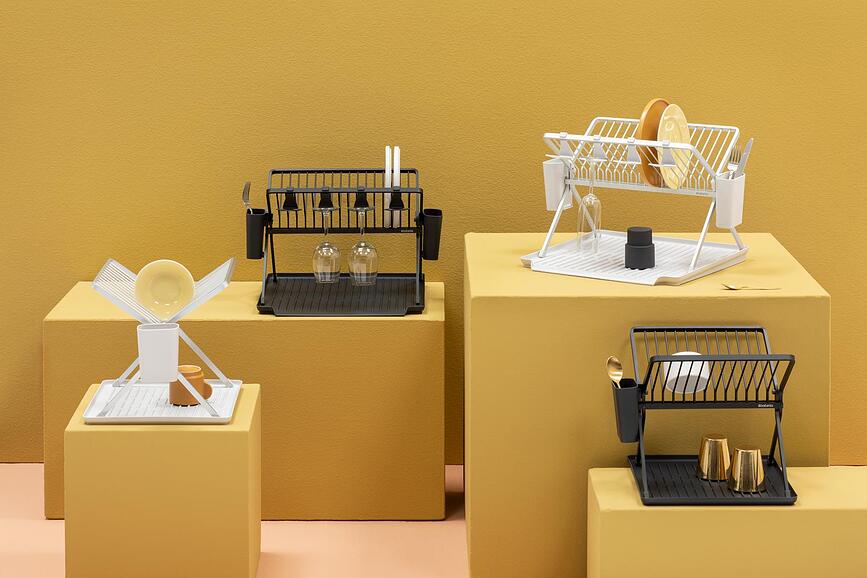 Escurridor de platos plegable Brabantia, grande, antracita