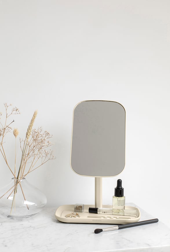 Espejo de Mesa con base ReNew, gris oscuro