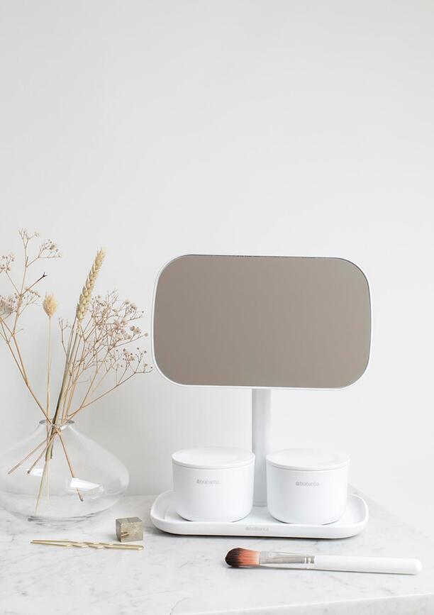 Espejo de Mesa con base ReNew, gris oscuro