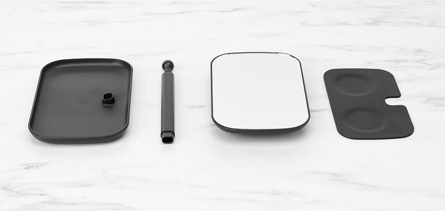 Espejo de Mesa con base ReNew, gris oscuro