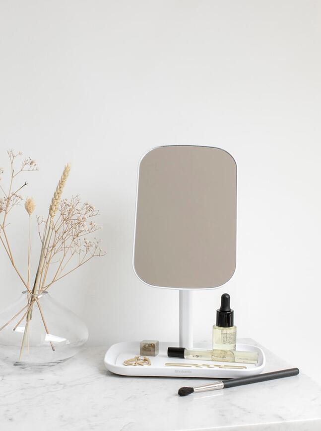 Espejo de Mesa con base ReNew, gris oscuro