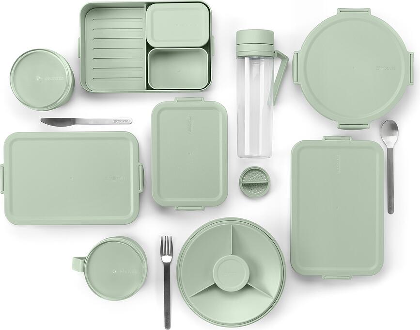 Fiambrera con compartimentos Make & Take, talla L, gris