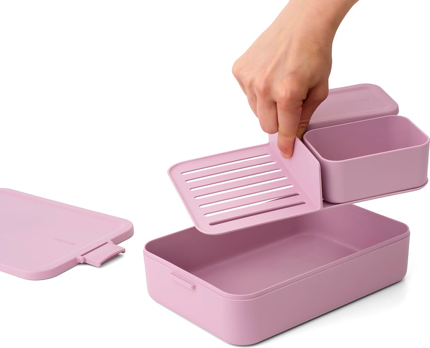 Fiambrera con compartimentos Make & Take, talla L, gris