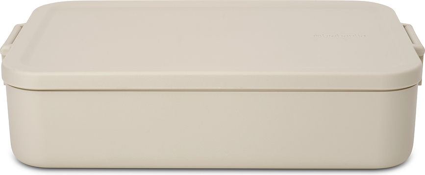 Fiambrera Make & Take, L, beige, con compartimentos
