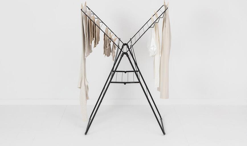 Hangon Απλώστρα, 127 cm, μαύρη, ματ