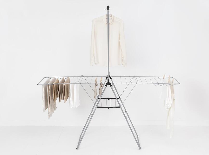 Hangon Απλώστρα Ρούχων με ράγα, 181 εκ., λευκή