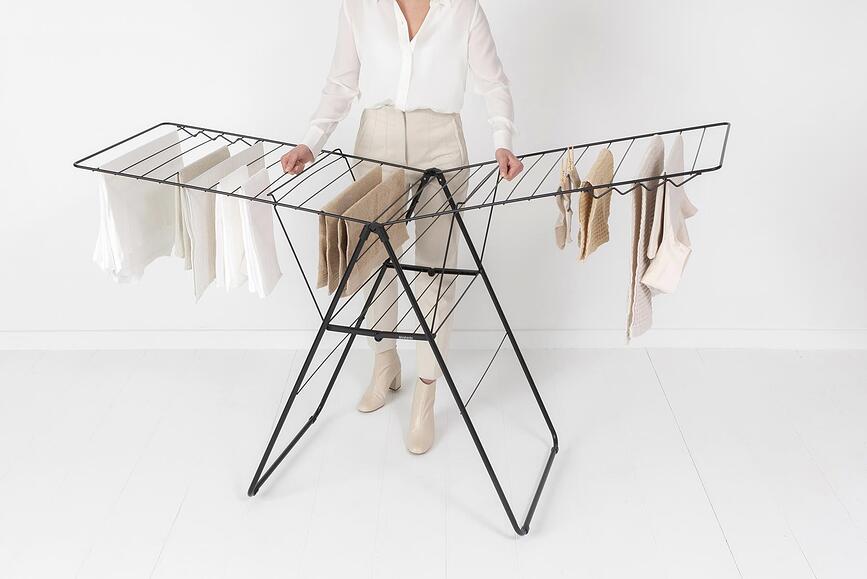 Hangon Απλώστρα, 181 cm, μεταλλική γκρι