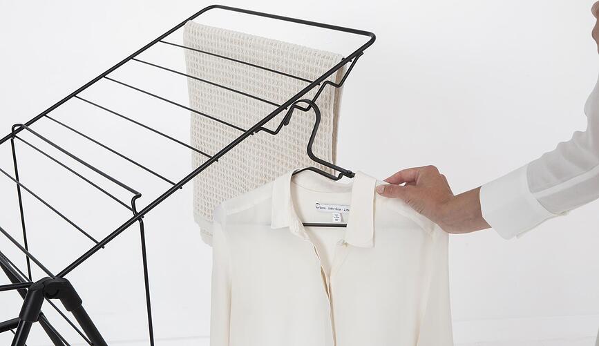 Hangon Séchoir à Linge 127 cm, noir mat