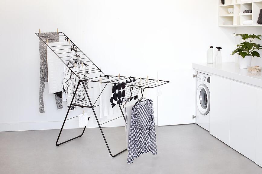 Hangon Séchoir à Linge 181 cm, gris métallisé