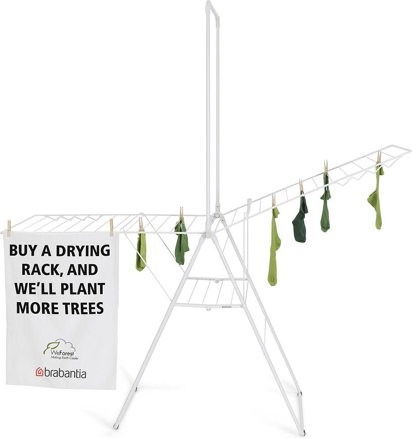 Hangon Séchoir à linge avec barre, 181 cm, noir mat