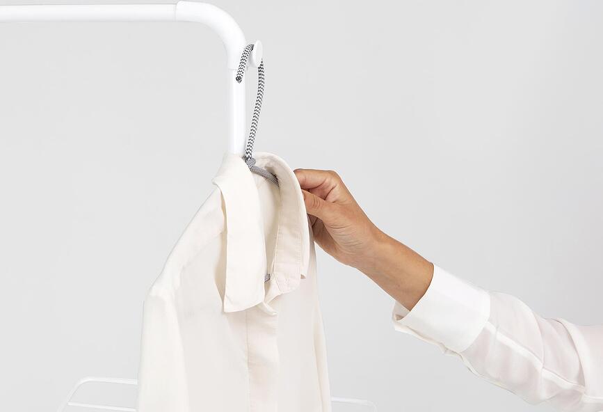 Hangon Séchoir à linge avec barre, 181 cm, noir mat