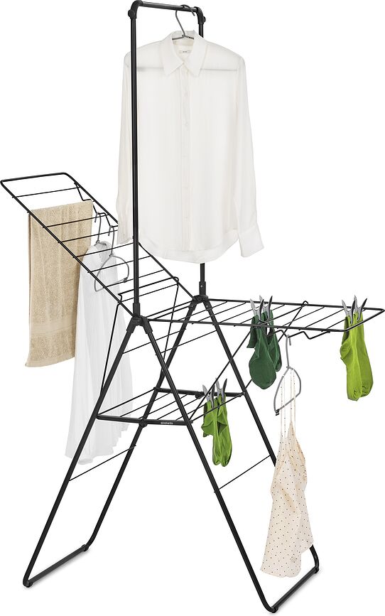 Hangon Σταντ Ρούχων με ράγα, 127 cm, μαύρο ματ