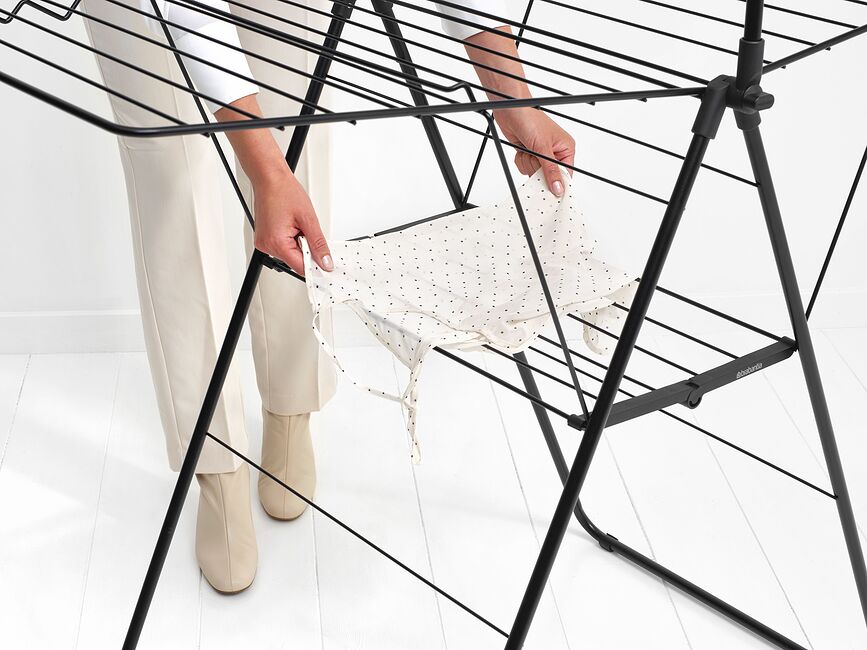 Hangon Σταντ Ρούχων με ράγα, 127 cm, μαύρο ματ