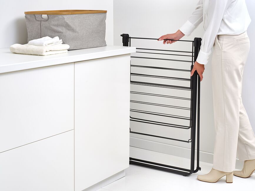 Hangon Sušilo Za Rublje s šipkom 127 cm mat crno