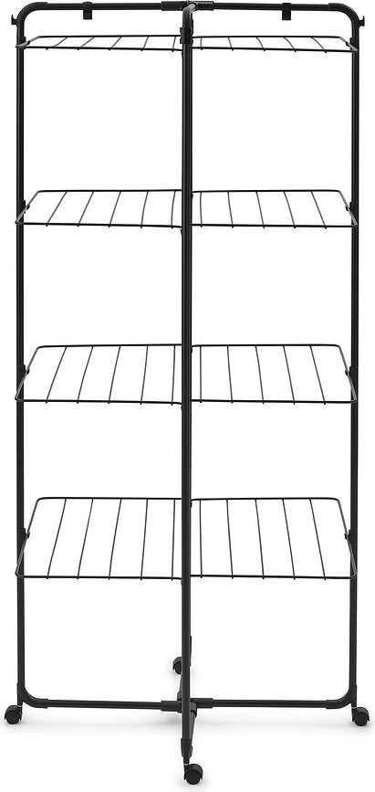 Hangon Tower Απλώστρα Ρούχων τετραώροφη, μαύρη