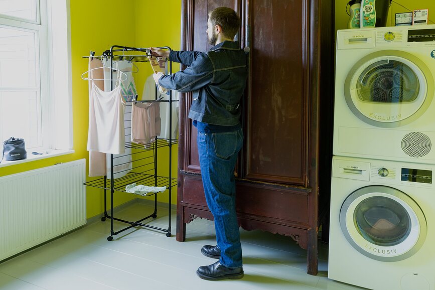 Hangon Tower Sušilnik za perilo, štirinivojski, črn