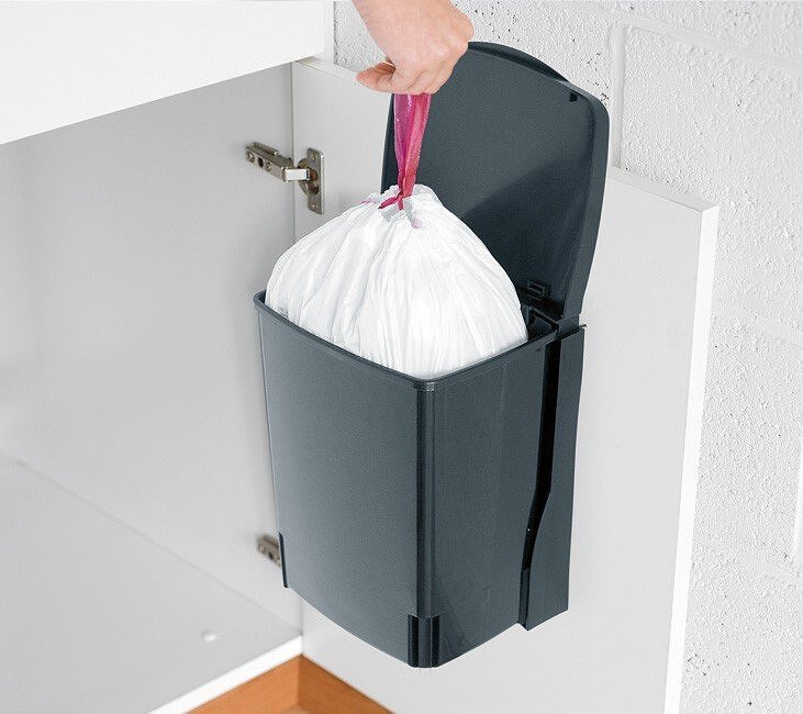 Koš za smeti za montažo v omarico Brabantia, pravokoten, 10 l