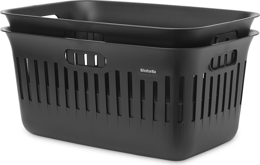Koši za perilo Collect-It 40 l, črni, 2 kos