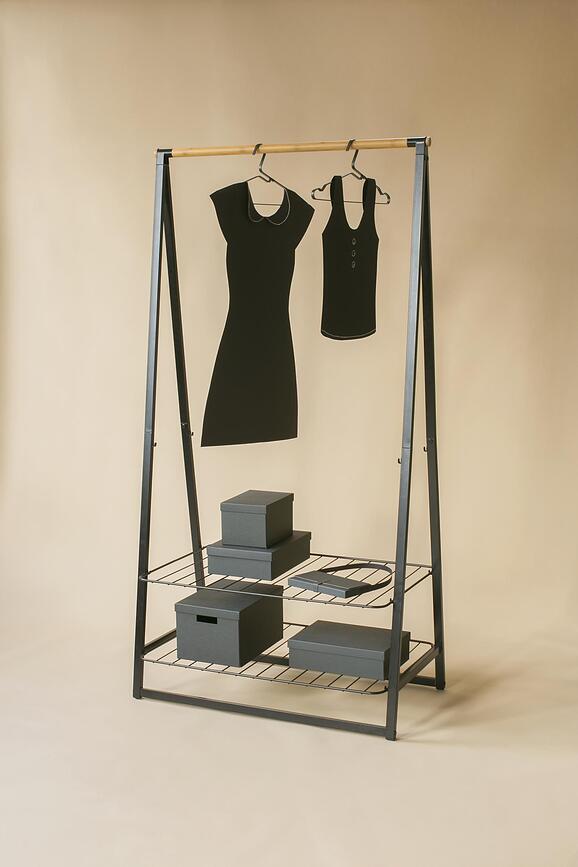 Linn Porte-manteau sur Pied, grand, noir