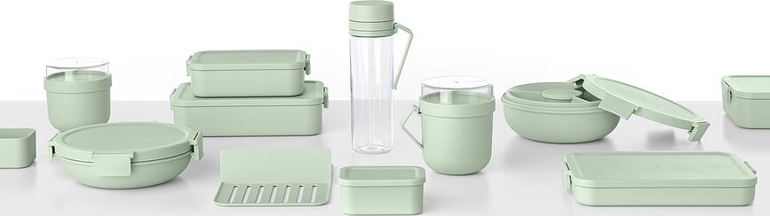 Make & Take Boîte Repas avec compartiments, L, grise