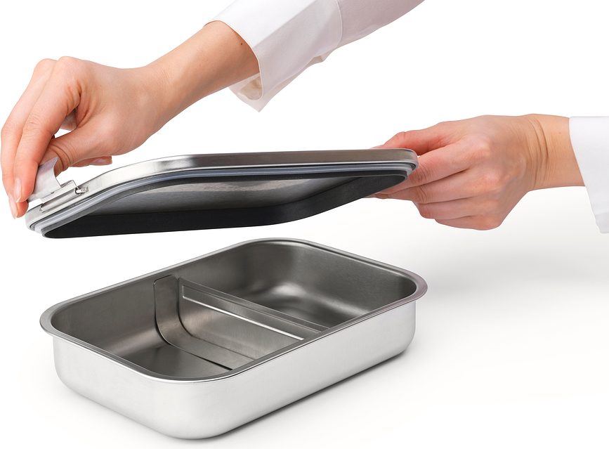 Make & Take Δοχείο Φαγητού με διαχωριστικά, L, ανοξείδωτο ατσάλι ματ