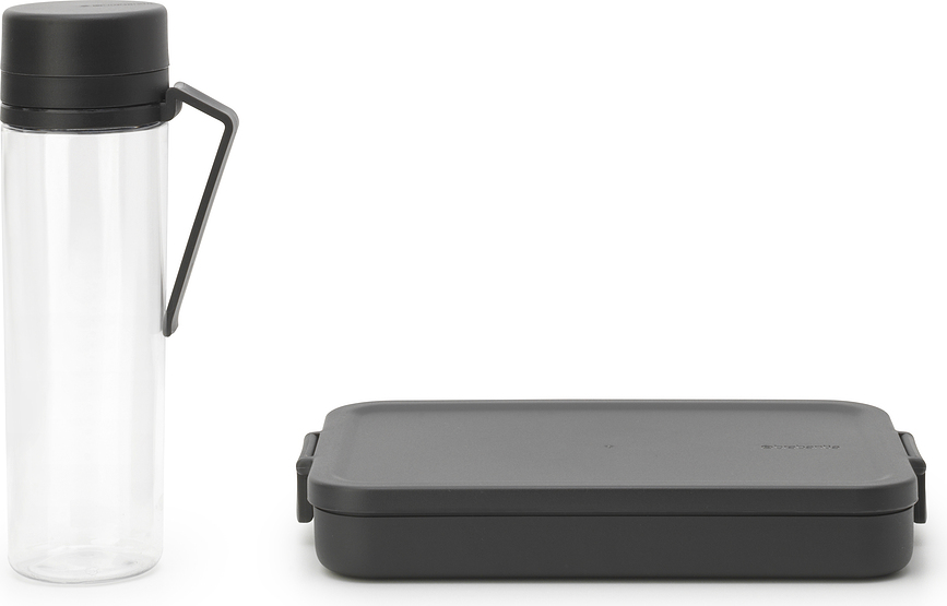 Make & Take Δοχείο Φαγητού με μπουκάλι, γκρι, 2 τμχ