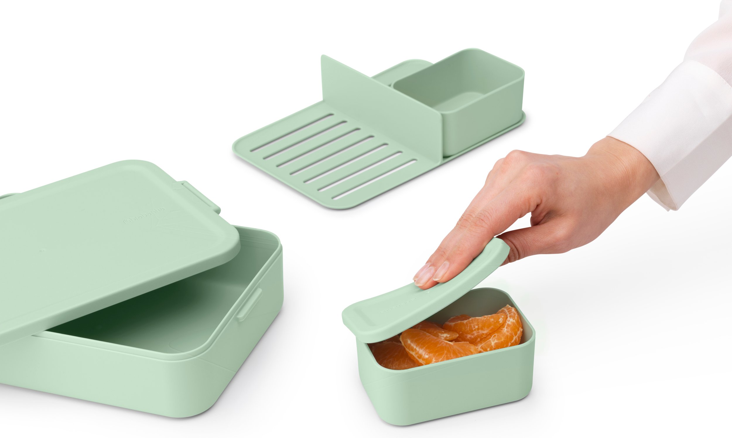Make & Take Lunch Box Bento, Large, Plastic - Jade Green