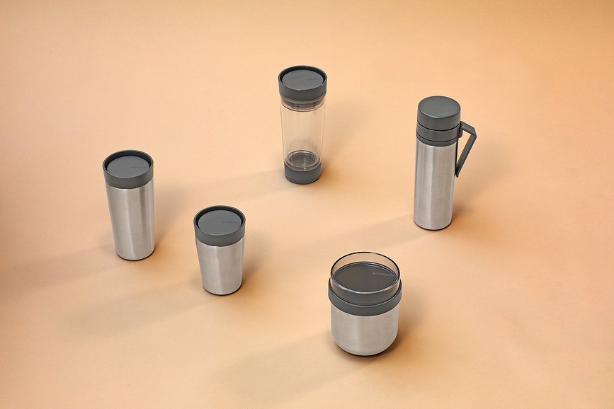 Make & Take Mug isotherme 360 ml, gris foncé