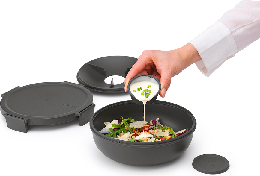 Make & Take Posoda za malico, 1,3 l, siva