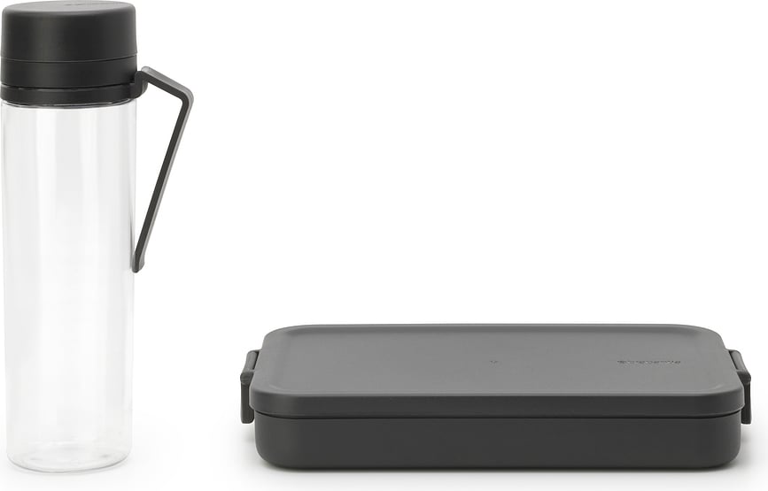 Make & Take Posuda za Ručak s bocom siva Set od 2 dijela