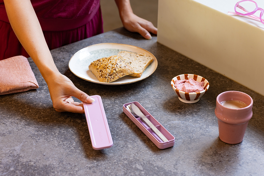 Make & Take Set de Couverts, gris, Set 3 pièces