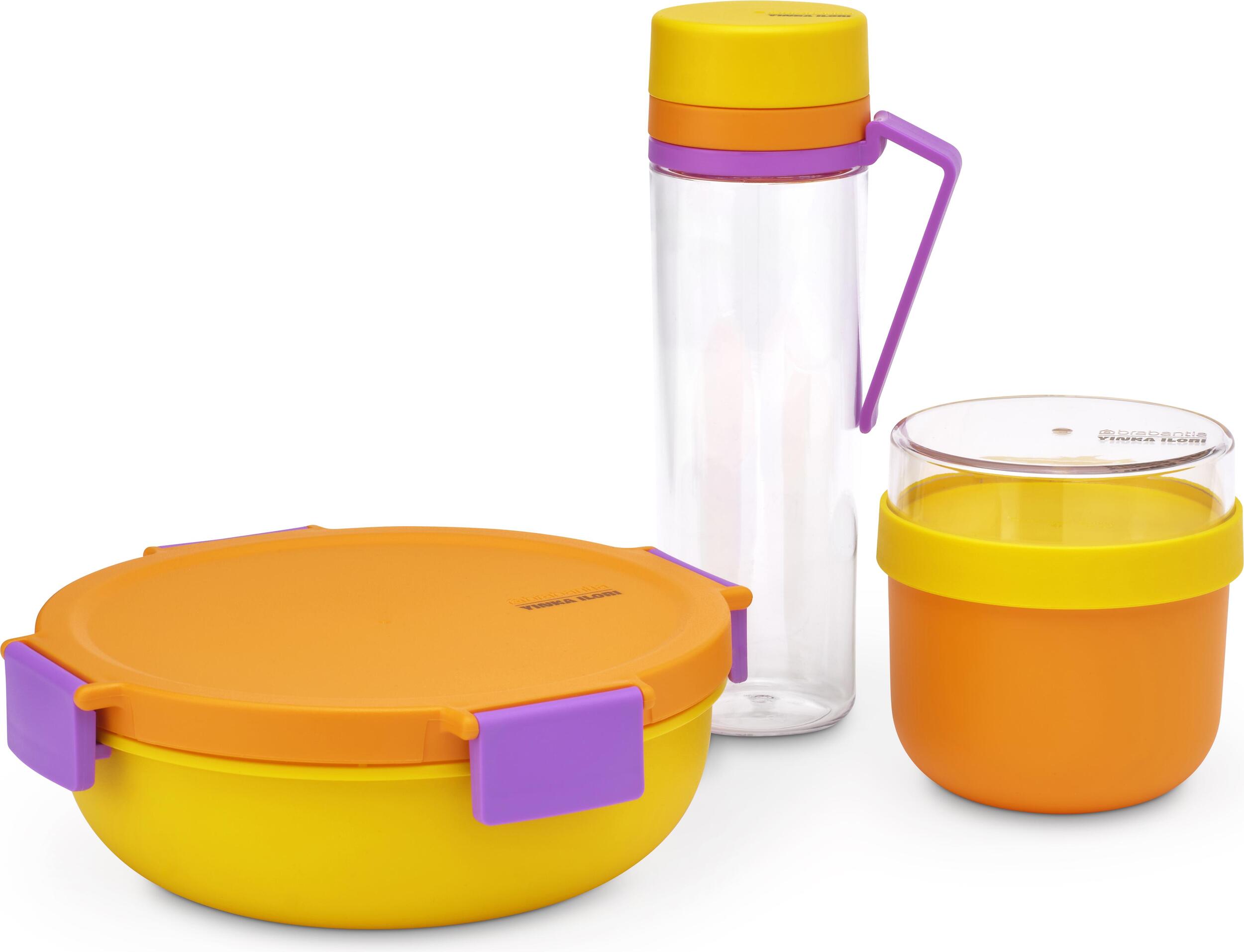 Make & Take Yinka Ilori Lunchboxen mit Flasche, 3-teiliges Set