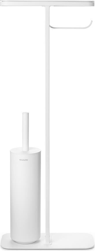 MindSet Ensemble WC porte-rouleaux et brosse, avec étagère, blanc