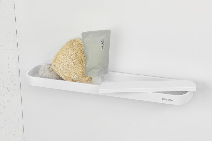 MindSet Étagère de Douche avec raclette, gris foncé
