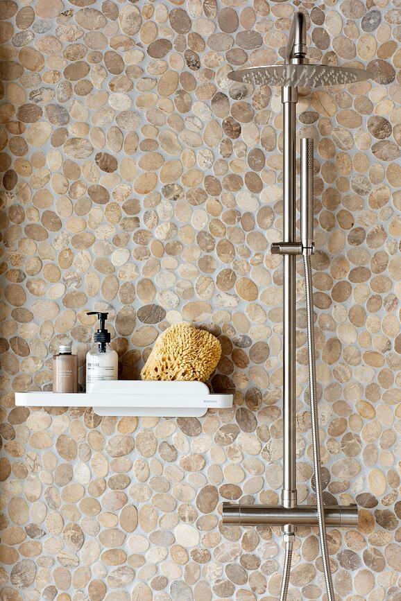 MindSet Tuš Polica s brisačem tamnosiva