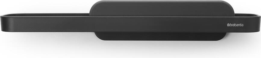 MindSet Tuš polica z brisalcem, temno siva