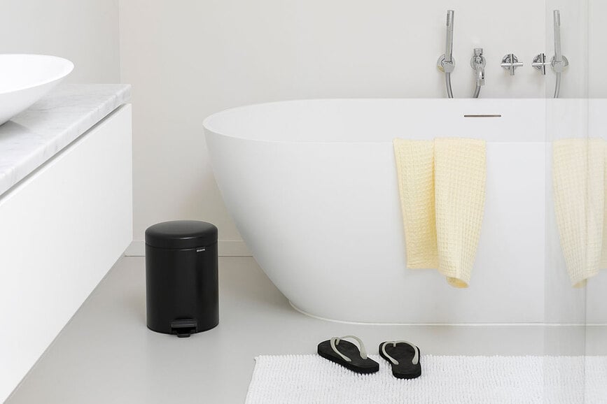 NewIcon Κάδος Απορριμμάτων με πεντάλ, 2 x 2 L, ματ, ατσάλινος