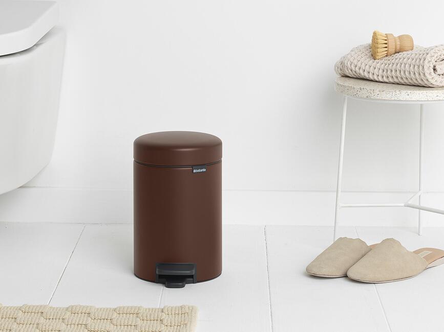 NewIcon Κάδος Απορριμμάτων με Πεντάλ, 3 λίτρα, ματ μαύρο