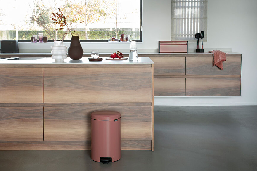 NewIcon Koš za smmeti s pedalom, 20 l, temno zelen