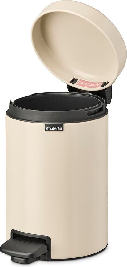 NewIcon Koš za smeti s pedalom, 3 l, bel