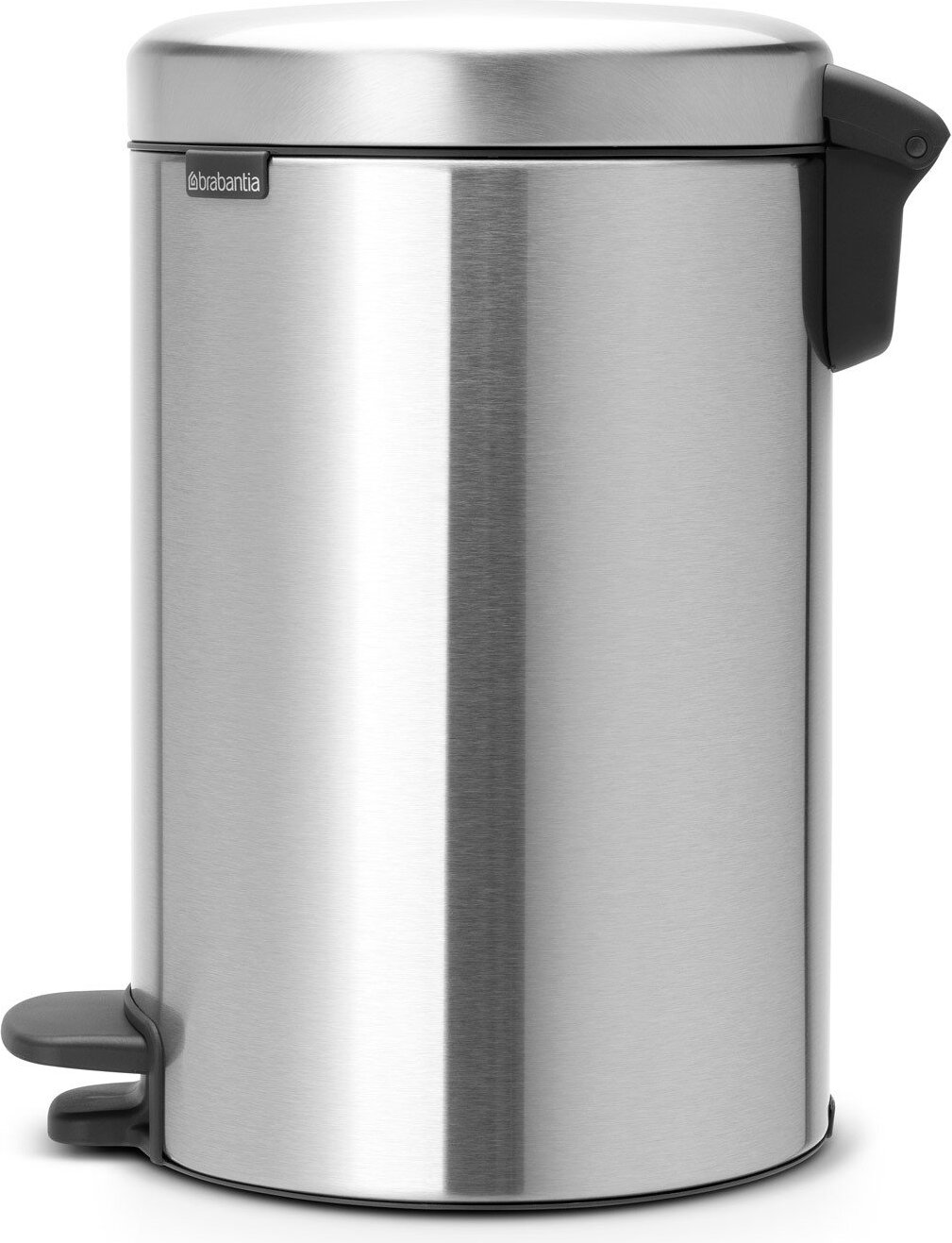 Newicon Mülleimer 12 l Stahl matt mit Fußpedal