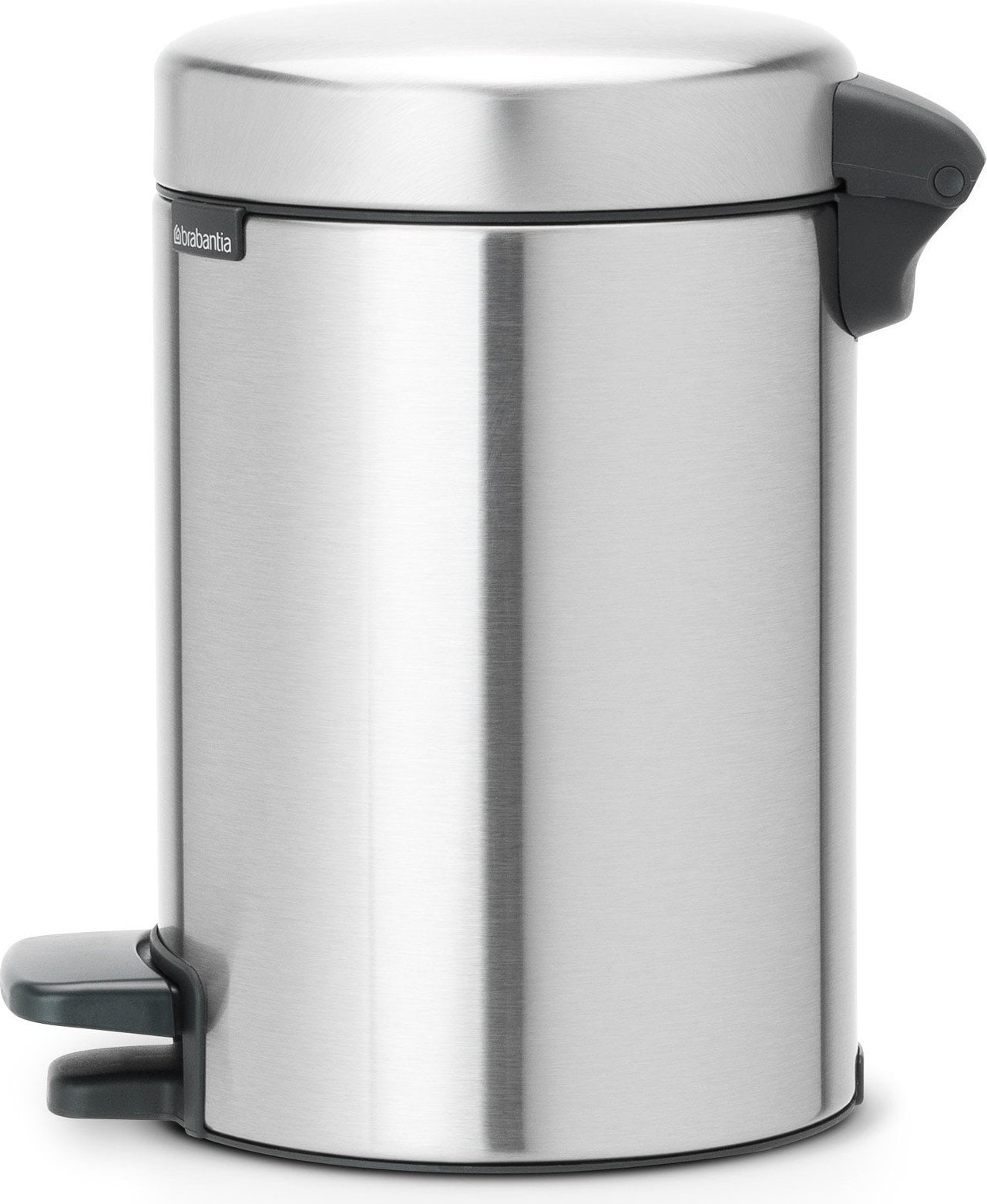 Newicon Mülleimer 3 l FPP Stahl matt mit Fußpedal