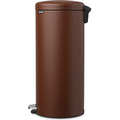 Newicon Pedal trashcan 30 l brown with mineral gloss