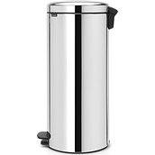 Newicon Pedal trashcan 30 l polished steel with a metal bucket