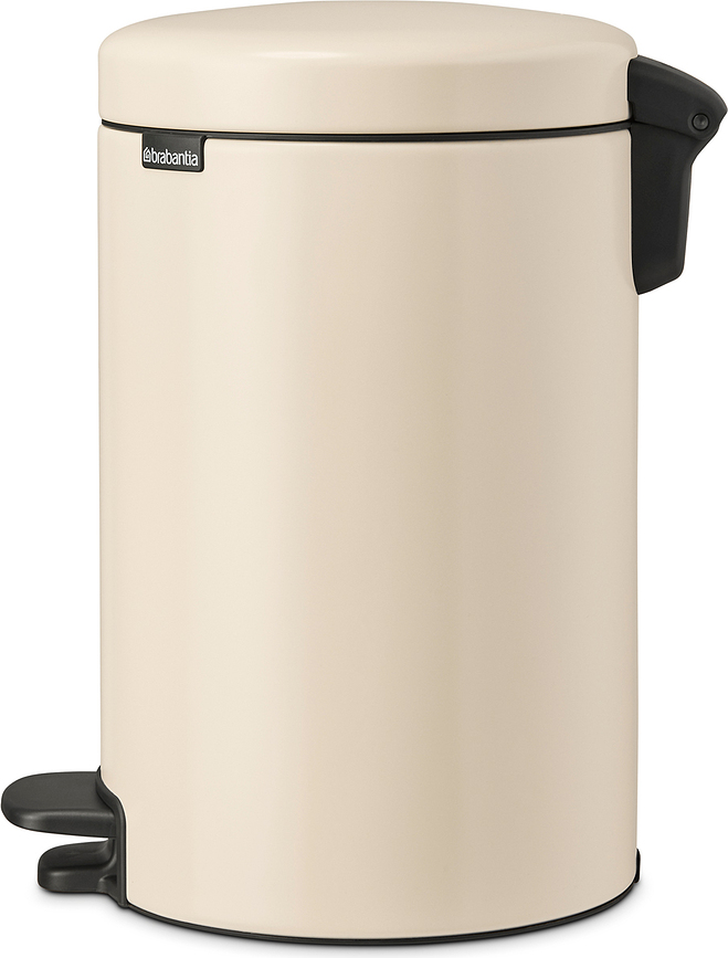 NewIcon Poubelle à Pédale 12 l, beige clair
