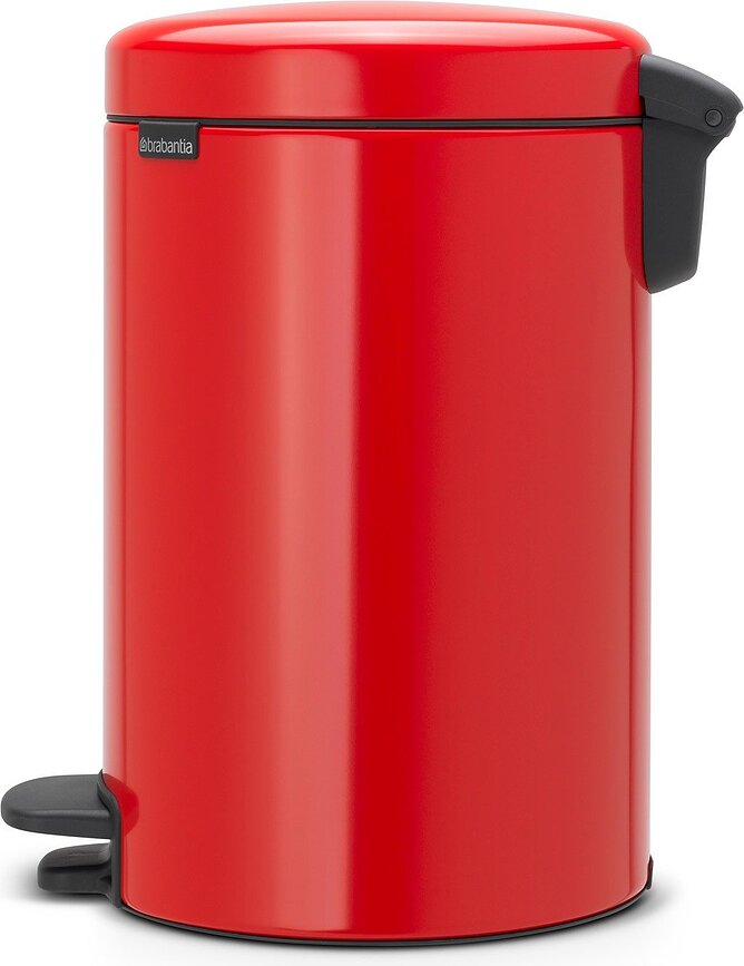 NewIcon Poubelle à pédale, 12 L, rouge