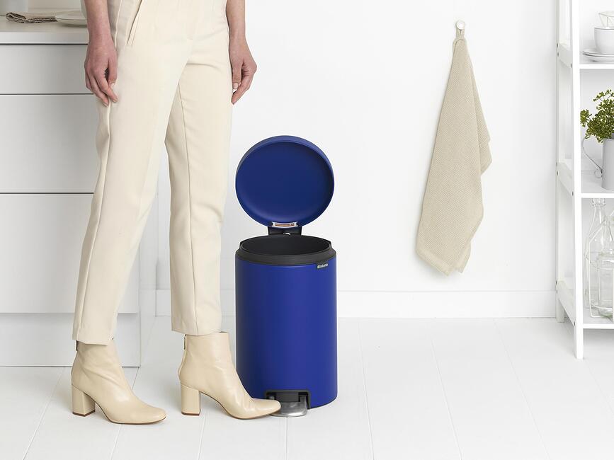 NewIcon Poubelle à pédale, 12 L, champagne