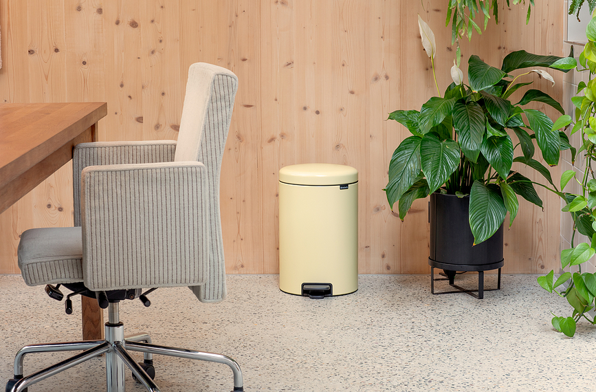 NewIcon Poubelle à pédale, 12 L, champagne